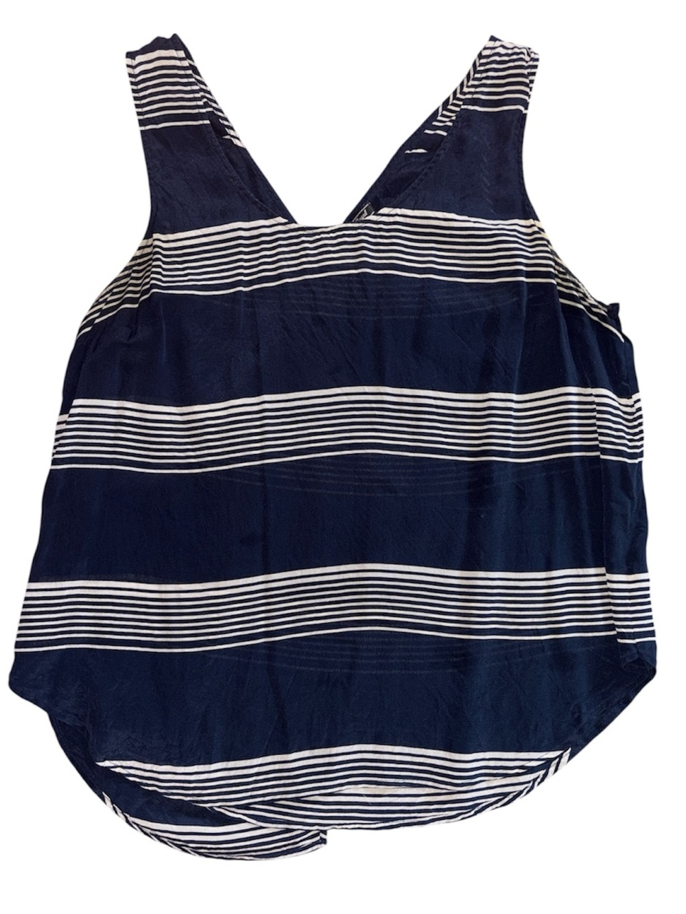 Lucky Brand Navy and White Striped Tank Top